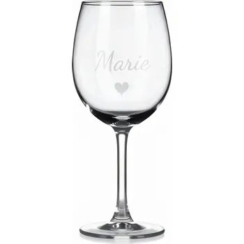 Sklenice Vínová sklenka s gravírovaným jménem – Marie