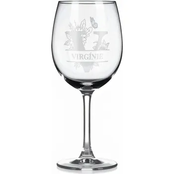 Sklenice Vínová sklenka s gravírovaným jménem – VIRGINIE