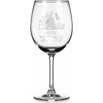 Sklenice Vínová sklenka s gravírovaným jménem – ANEŽKA