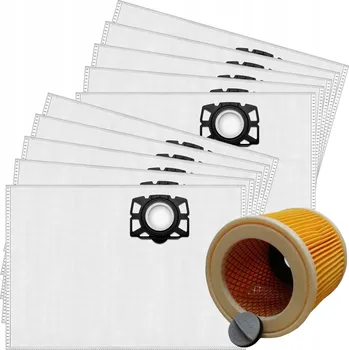 Obraz 10x VELKÉ Sáčky do vysavače KARCHER WD3 KFI 357 SE4001 WD2 PLUS + FILTR