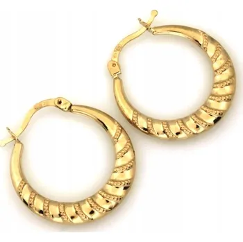 Náušnice Náušnice zlaté 585 14k kruhy lesklé 1.05g zapínání anglické