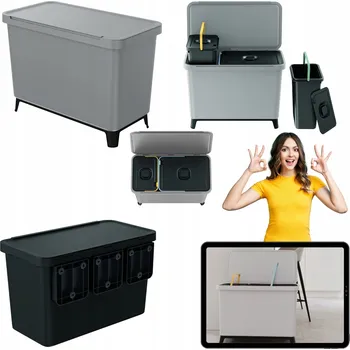 Odpadkový koš KOŠ NA ODPADKY PRO TŘÍDĚNÍ ODPADU 2v1