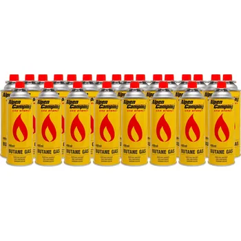 Outdoor vaření 28 x plynové kartuše Alpen Camping 400 ml kartuše pro vařiče a hořáky