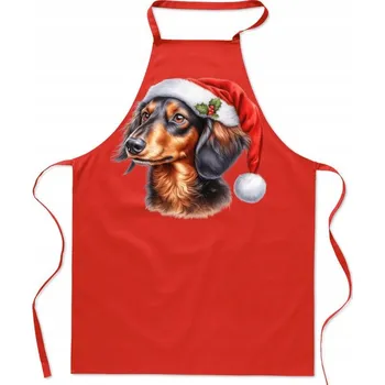 Kuchyňská zástěra Kuchyňská zástěra Jezevčík Dlouhosrstý Módní Potisk Dárek