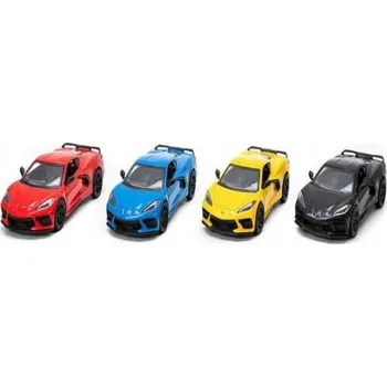 autíčko CHEVROLET CORVETTE 2021 MODEL KINSMART 1:36 ČERVENÁ