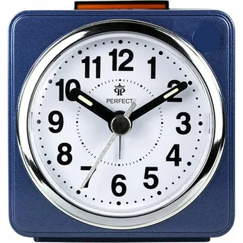 Budík Budík Ručičkový Tmavě Modrý Tichý Chod Odložené Zvonění Podsvícení Na Baterie
