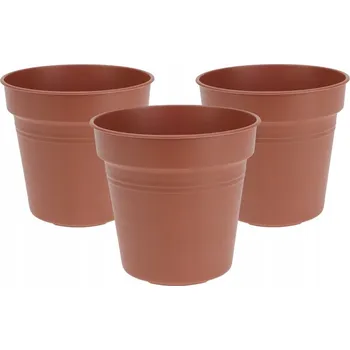 Květináč Květináč plast hnědý Koopman 13 cm x 13 x 12 cm