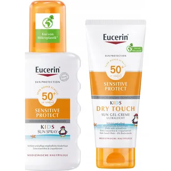 Přípravek na opalování EUCERIN SUN Dětský opalovací krém pro kojence + Opalovací sprej
