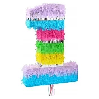 Obraz Piniata číslice „1”, pastelová, 50x35x7.5 cm