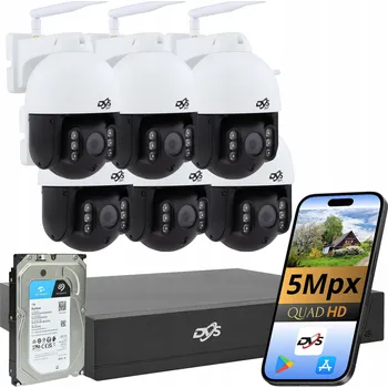 IP kamera Sada kamer DVS 6x otočná WiFi 5Mpx 1TB