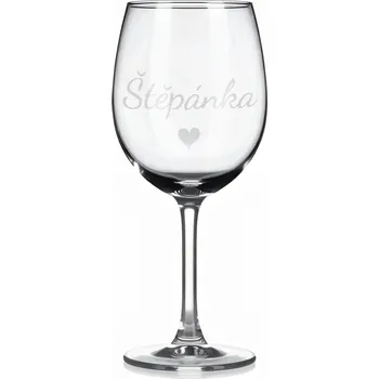 Sklenice Vínová sklenka s gravírovaným jménem – Štěpánka II