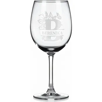 Sklenice Vínová sklenka s gravírovaným jménem – BERENIKA