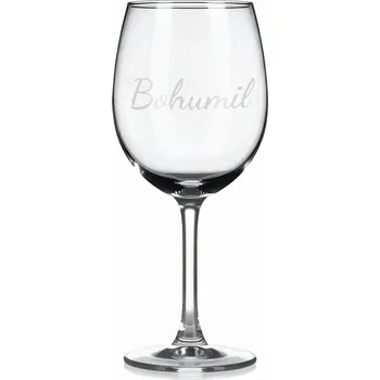 Sklenice Vínová sklenka s gravírovaným jménem – Bohumil
