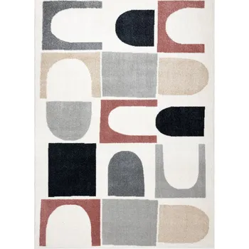 Koberec Hans Home Kusový koberec Fusion 0213 white/dark pink - 80x150