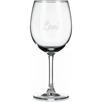 Sklenice Vínová sklenka s gravírovaným jménem – Leo