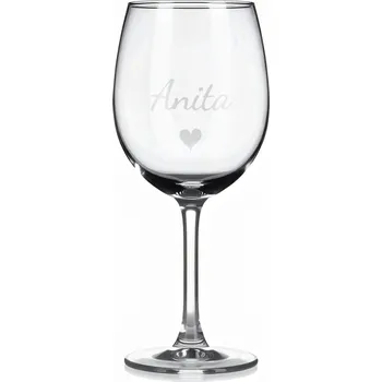 Sklenice Vínová sklenka s gravírovaným jménem – Anita
