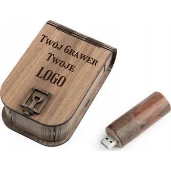 USB flash disk USB flash disk MemoRabbit USB flash disk dřevěný větev + krabička P44 ořech 32 GB USB 3.0 hnědý