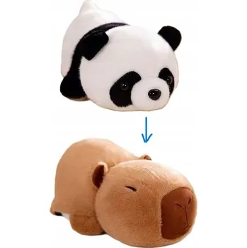 plyšák Plyšová Hračka MALÁ KAPYBARA & PANDA 25 cm plyšová hračka OBOUSTRANNÁ HIT TM Toys