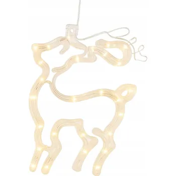 Vánoce Sob LED 10 LED Okenní ozdoba Teplá bílá Na baterie Přísavka Háček