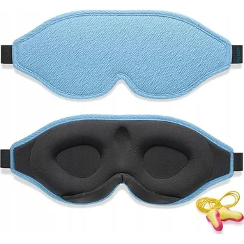 Škraboška na spaní MASKA NA SPANÍ NA SPANÍ 100% ZATEMŇUJÍCÍ PRO CESTOVÁNÍ MĚKKÁ MODRÁ