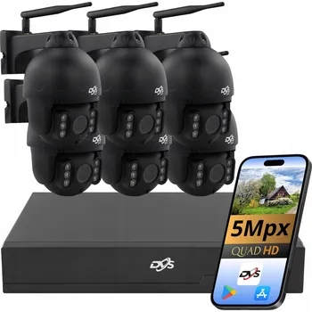 IP kamera Sada pro monitoring DVS SADA 6 WIFI KAMER 5MPX OTOČNÁ PRO MONITORING