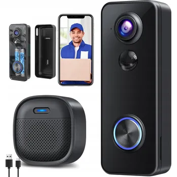 IP kamera BEZDRÁTOVÝ ZVONEK 2K S AI DETEKCÍ POHYBU A NOČNÍM VIDĚNÍM