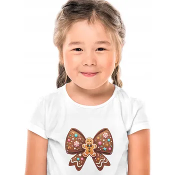 Chlapecké tričko Vánoční dětské tričko Perníková Mašle 110 cm