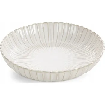 DEKORATIVNÍ MÍSA AVRIL 24 X 24 X 5 CM KRÉMOVÁ