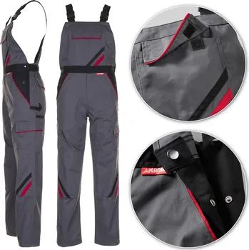 Pracovní obuv Pracovní kalhoty s laclem PLANAM HIGHLINE 2332 Šedé, velikost 62