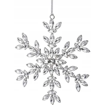 Vánoční ozdoba Závěsná ozdoba na stromeček stříbrná 14x13cm