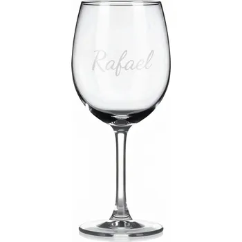 Sklenice Vínová sklenka s gravírovaným jménem – Rafael