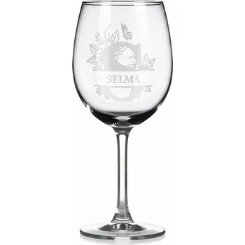Sklenice Vínová sklenka s gravírovaným jménem – SELMA