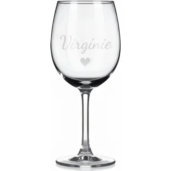 Sklenice Vínová sklenka s gravírovaným jménem – Virginie