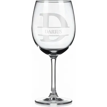 Sklenice Vínová sklenka s gravírovaným jménem – DARIUS