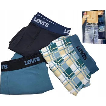 Boxerky VEL. L LEVI'S BOXERKY Pánské 3 páry slipy pro mládež pohodlné bavlněné