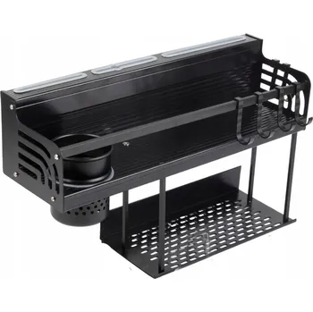 police Nástěnná police organizér do kuchyně kovová závěsná na náčiní