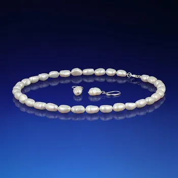 Souprava šperků Sada Beatrice s barokními perlami - stříbro 925/1000 1,75g