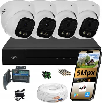 Bezpečnostní kamera Sada kamer 4 analogové kamery pro monitoring 5MPx DUAL IR LED DVS