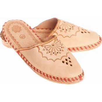 Dámské pantofle Wójciak Podhalí dámské pantofle domácí kožené, horský styl, uzavřené