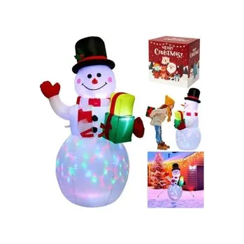 Vánoční dekorace Nafukovací sněhulák s LED RGB samonafukovací venkovní XL 150 cm