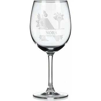Sklenice Vínová sklenka s gravírovaným jménem – NORA