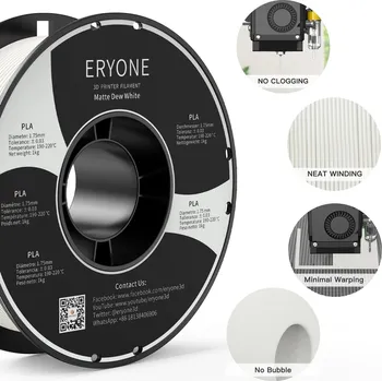 Filament ERYONE PLA Filament - Matte white 1kg (Matná bílá) - Filament