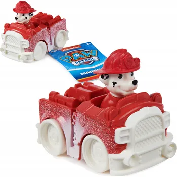 Figurka Tlapková patrola SNĚŽNÉ HASIČSKÉ AUTO S FIGURKOU MARSHALLA 7 CM