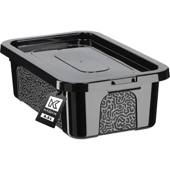 Dóza na potraviny Plastová nádoba s víkem Kadax Multibox 4,5 l černá