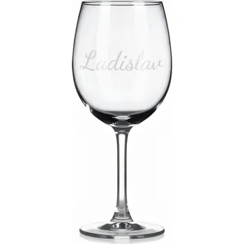 Sklenice Vínová sklenka s gravírovaným jménem – Ladislav