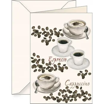 Obálka Přání B6 + obálka 5635 Káva