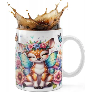 KERAMICKÝ HRNEK 330ML S POTISKEM – DIVOKÁ ZVÍŘATA LESNÍ – SRNKA