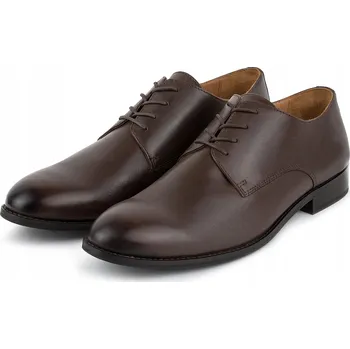 Pánské polobotky Pánské kožené boty hnědé, elegantní společenské PAKO LORENTE vel