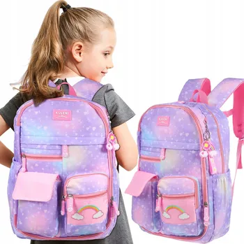 Dětský batoh Dětský batoh s bočním otevíráním, ultralehký, velkokapacitní, fialový