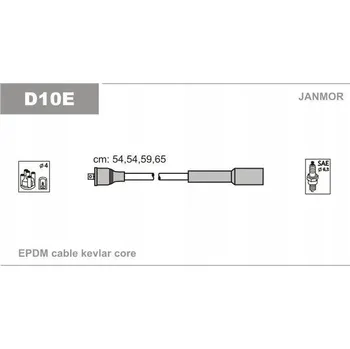 Zapalovací kabel ZAPALOVACÍ KABELY D10E JANMOR